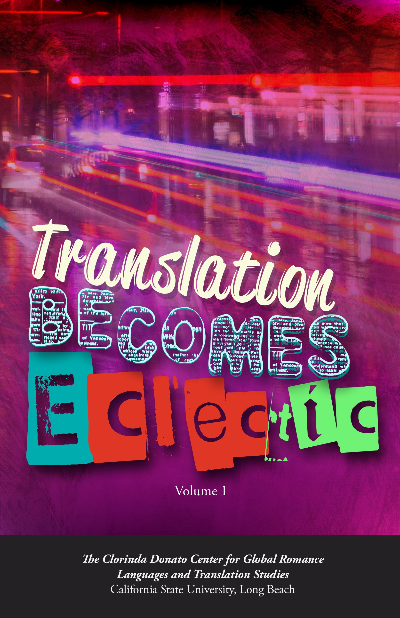 Front cover of volume 1 of Translation Becomes Eclectic
