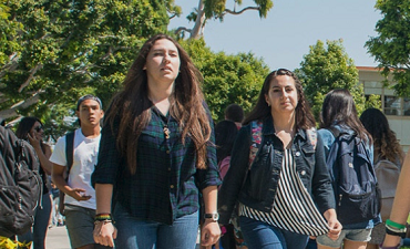 Students walking on their way to class