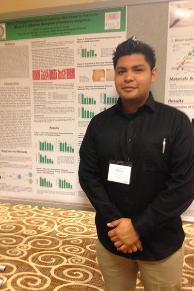 Victor Abarca with his poster presentation