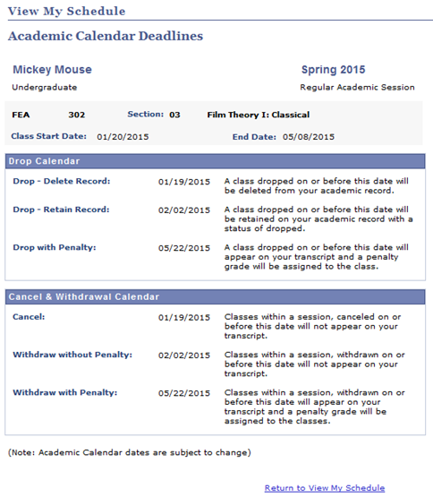 viewing_your_schedule_and_enrollment_status2.png Screen shot of the Academic Calendar Deadlines page