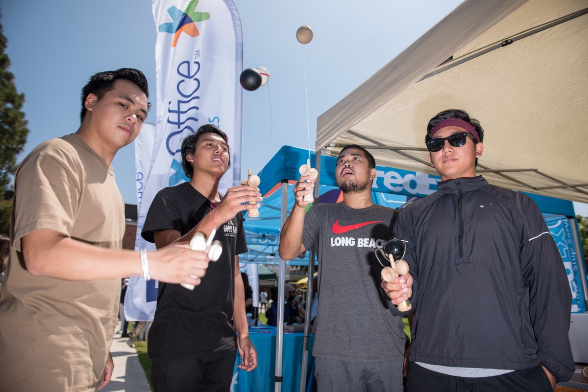 Members of the AYK Club show off their hand-eye coordination