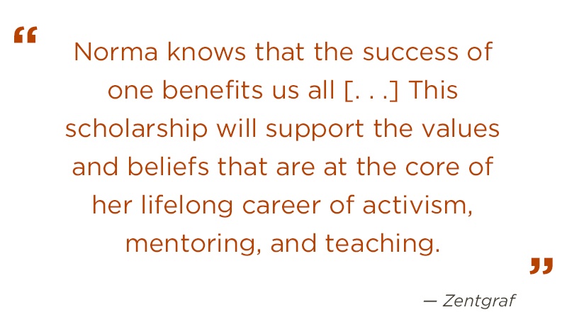 Norma knows that the success of one benefits us all [. . .] 