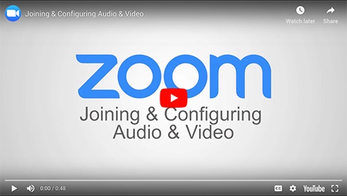 Zoom Configuring Audio and Video