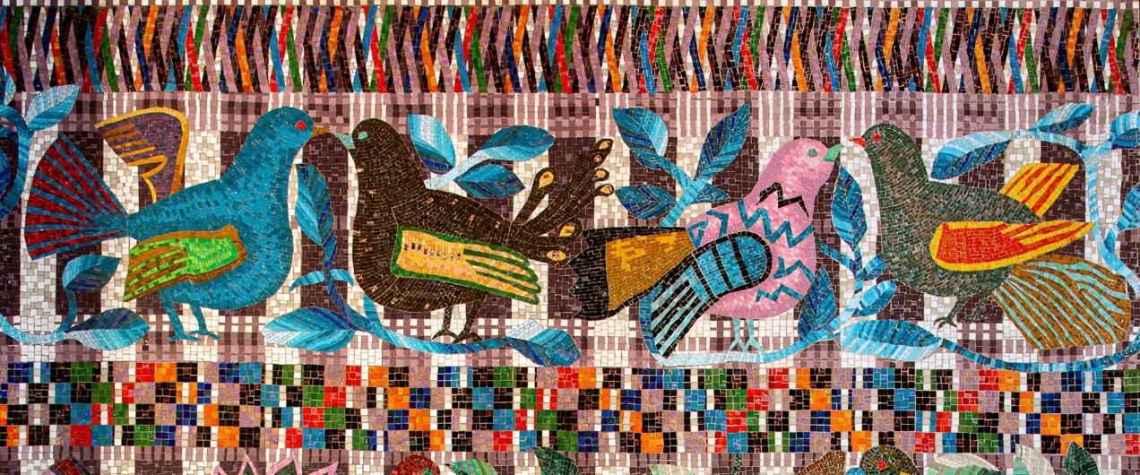 millard sheets mosaic mural, untitled, 1975, photo by sean dufrene