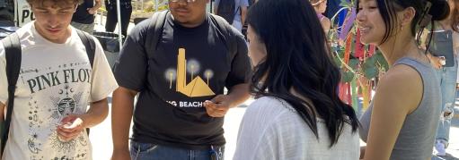 Students tabling at an on campus event