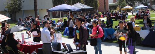 students at the Health Professions Fair