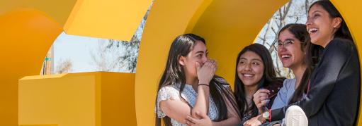 Students in the Go Beach letters