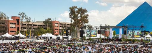 Students during commencement ceremony