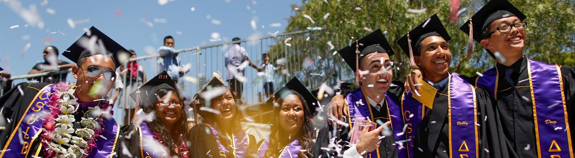 students celebrating on graduation day