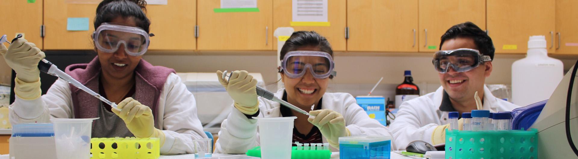 students in a research lab