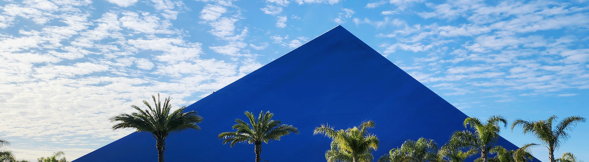CSULB pyramid with clouds