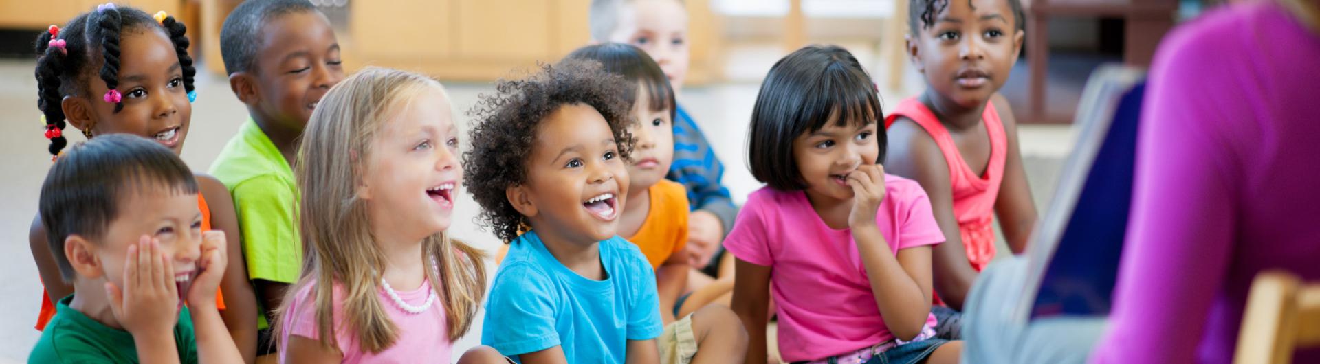 Children in classroom during carpet time