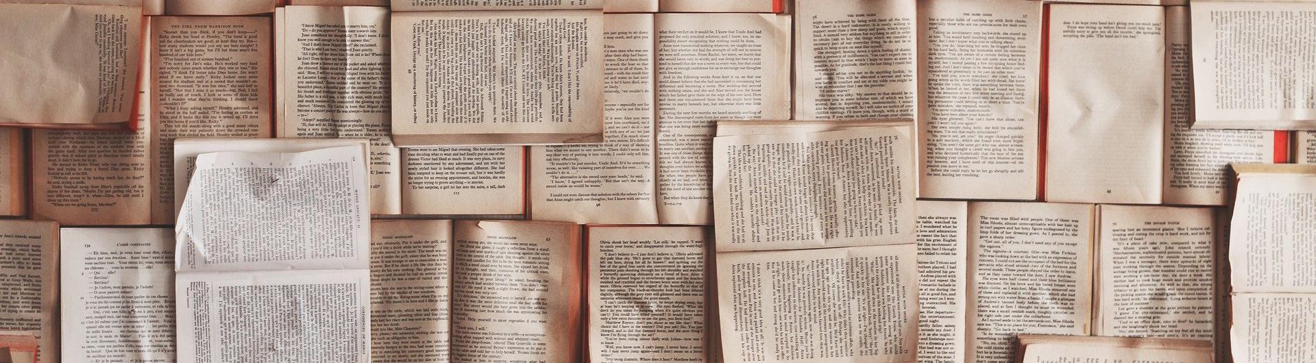 assorted book pages 