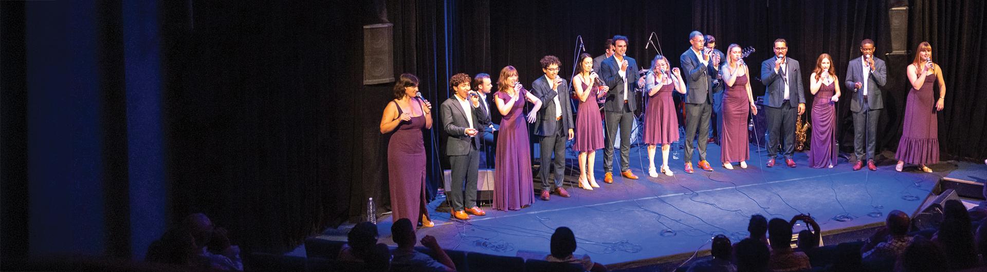 Pacific Standard Time vocal jazz ensemble singing in Cuba