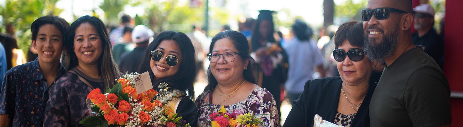 photo of family during commencement
