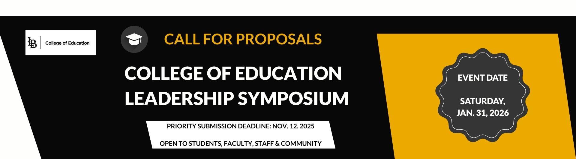 Leadership Symposium call for proposals banner