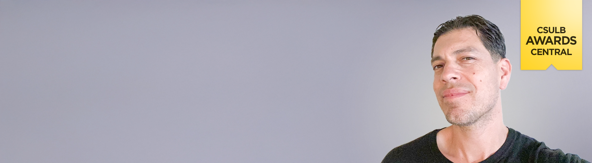 Banner image of Sal Espinoza on a gray background