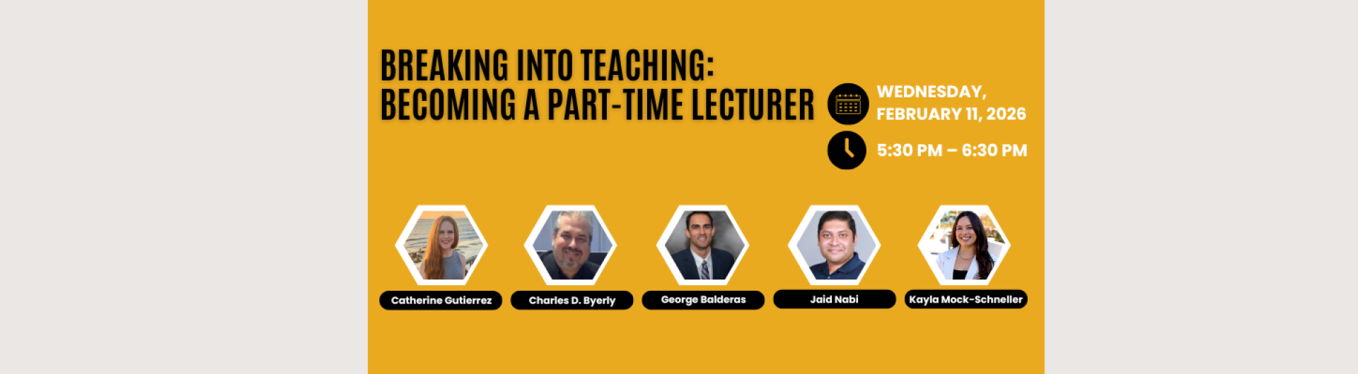 Lecturer Panel Banner