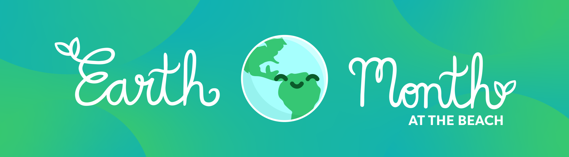 banner with Earth month text and a planet earth