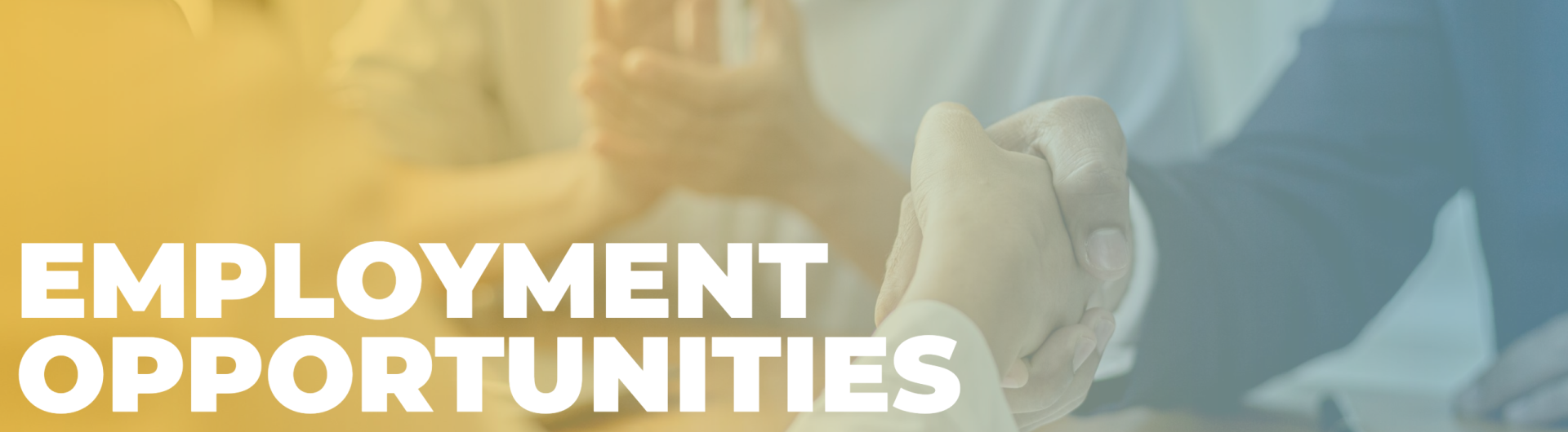 Two people shaking hands with a yellow to blue gradient overlay