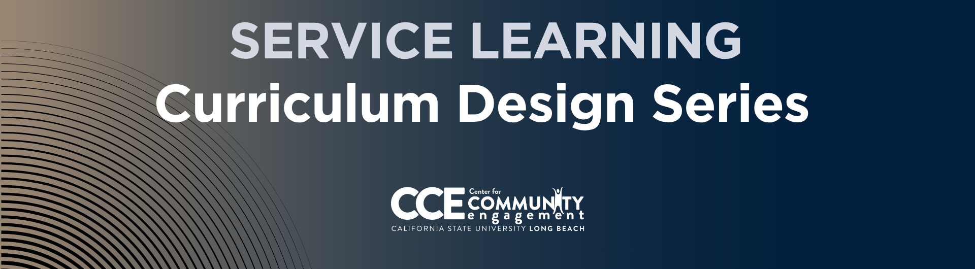 no photos, just text that says service learning curriculum design series