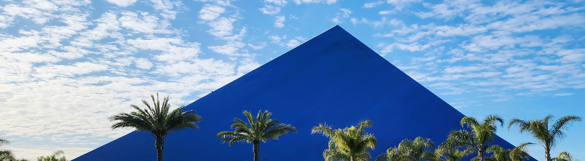 Pyramid with clouds
