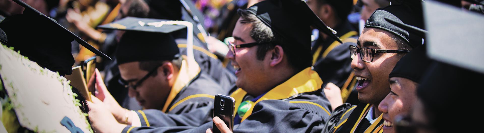 Students at the Commencement ceremony