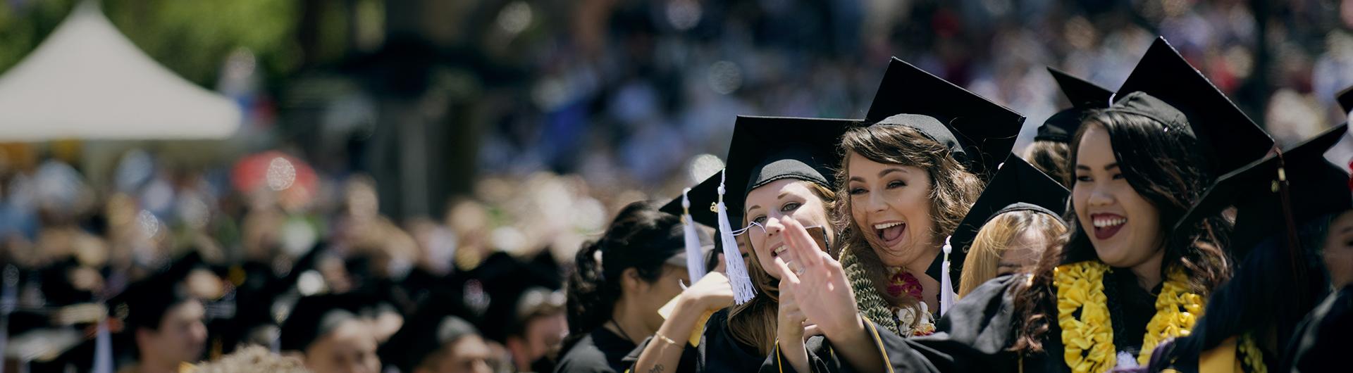 Students at the Commencement ceremony