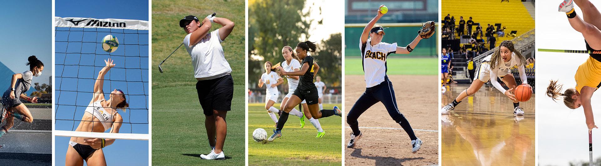 collage of women athletes