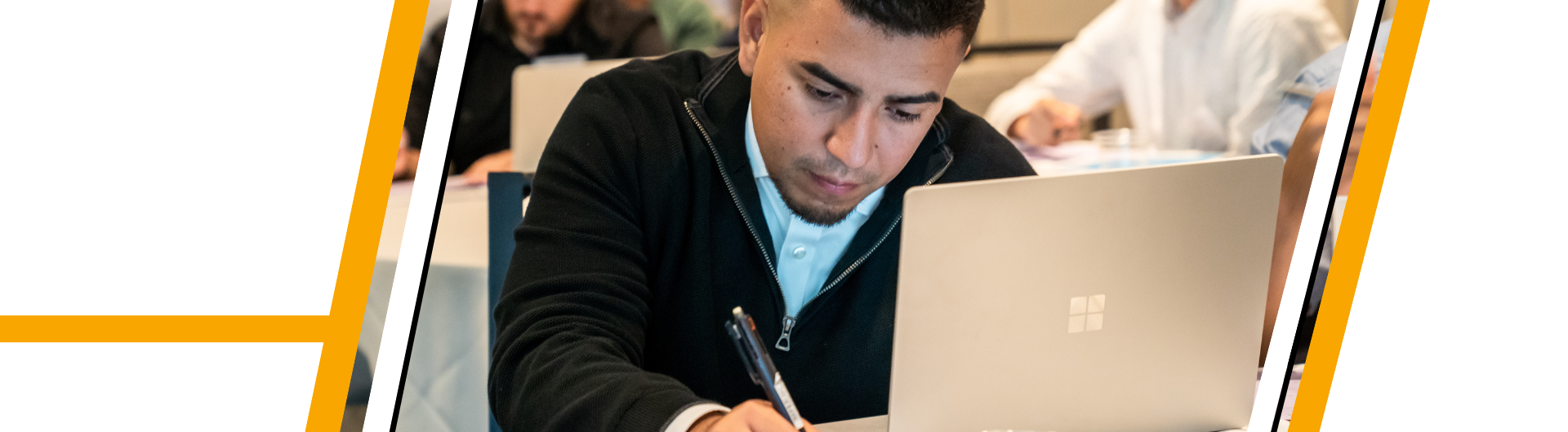 Picture of student at computer