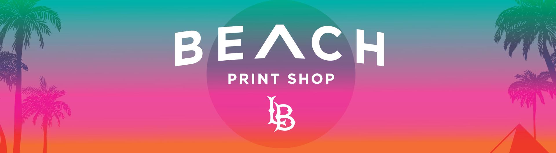 Beach Print Shop summer banner