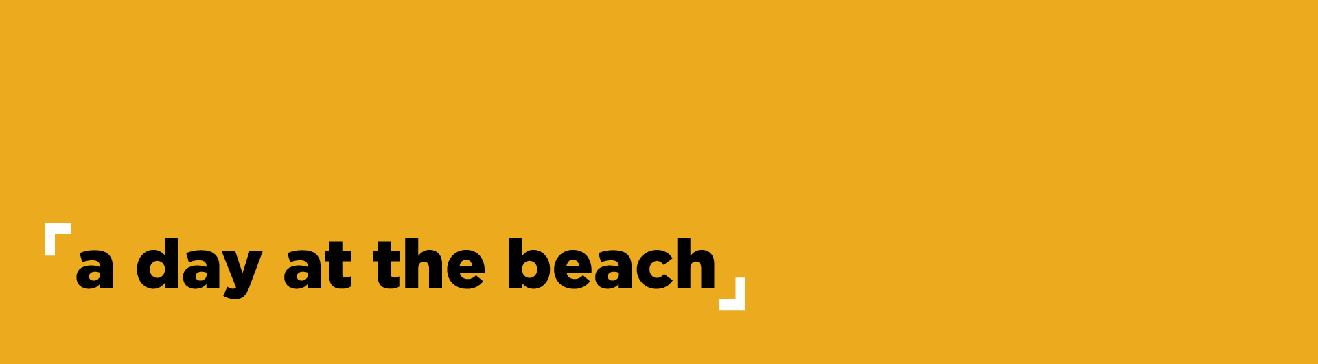 day at the beach placeholder banner