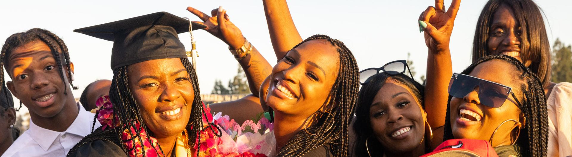 Group of Black students celebrating