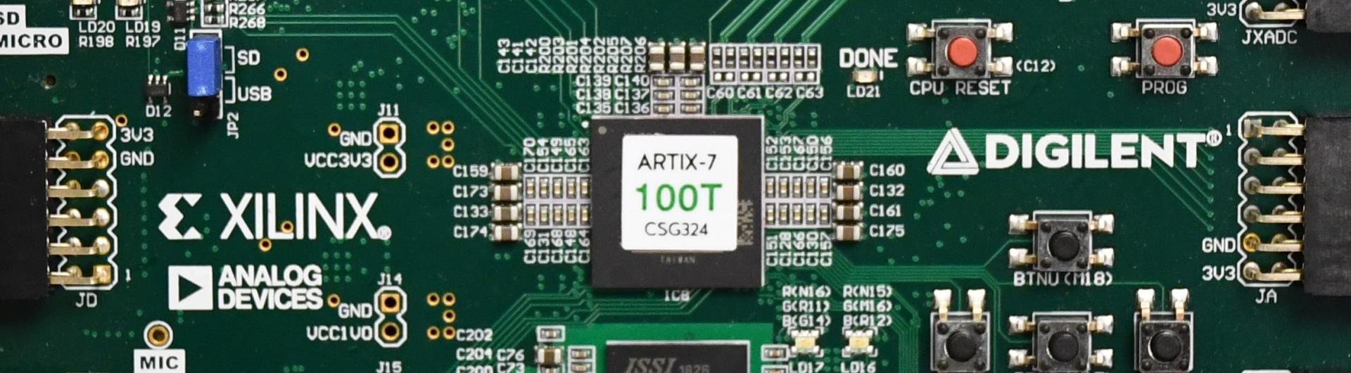 Close up Field Programmable Gate Array