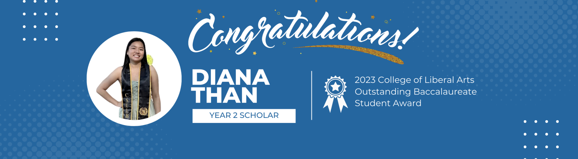 Diana Than - Outstanding Student Award