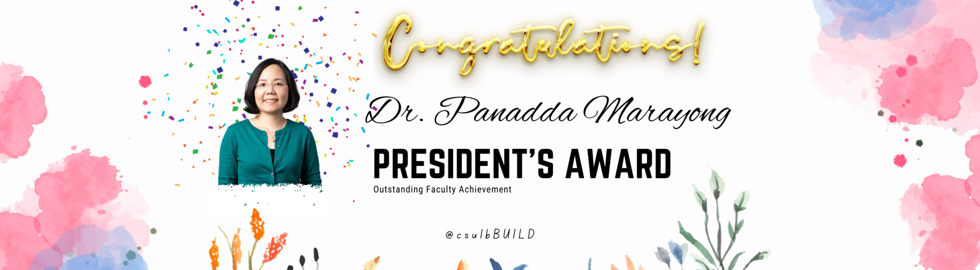 Outstanding Faculty Achievement - Dr. Panadda Marayong