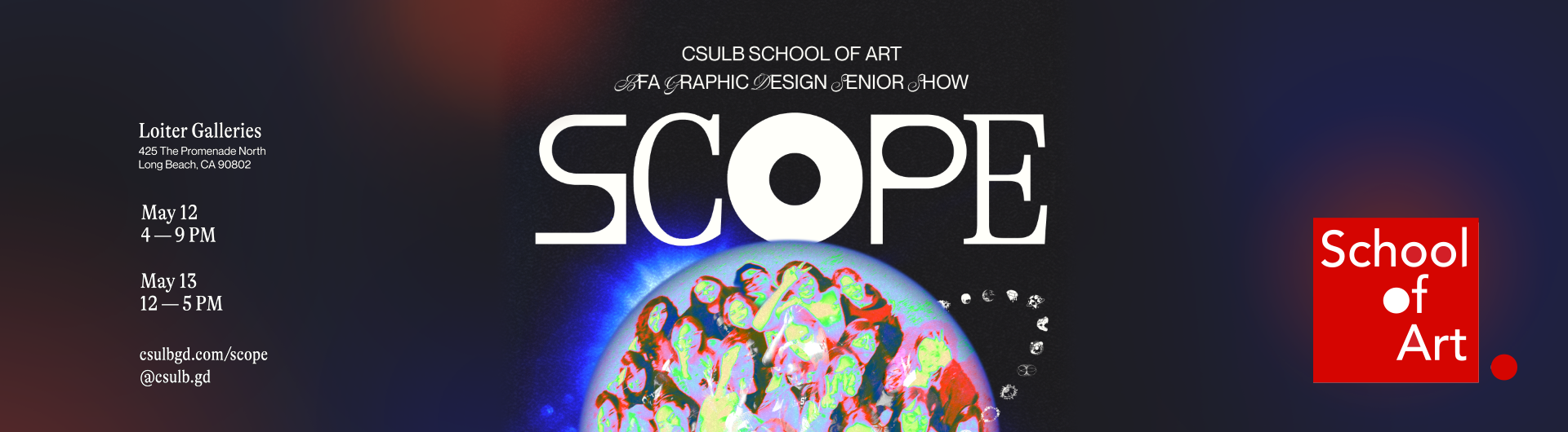 Banner Image - SCOPE - BFA Graphic Design Senior Show - Spring, 2023