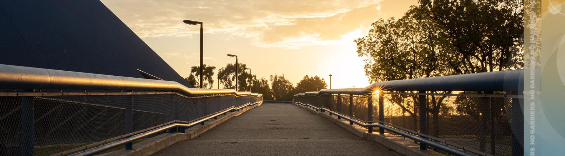 Sunrise scene off bridge