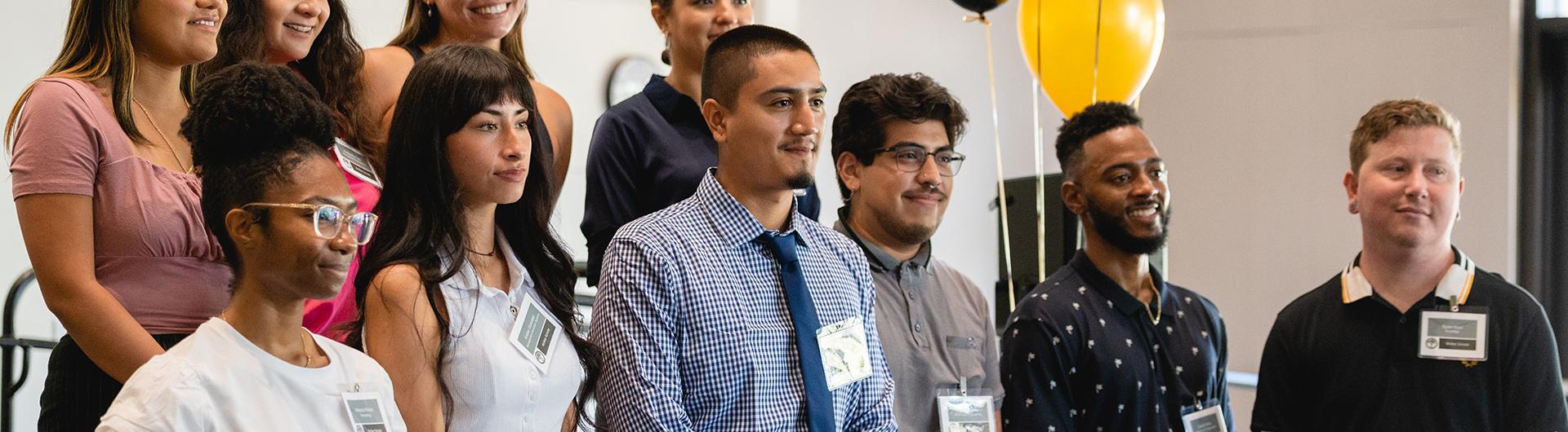 McNair Scholars gather for group picture at their 2023 research symposium