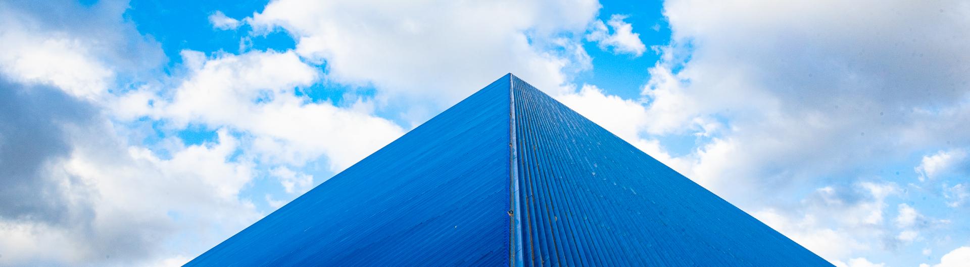 CSULB Blue Walter Pyramid and Sky