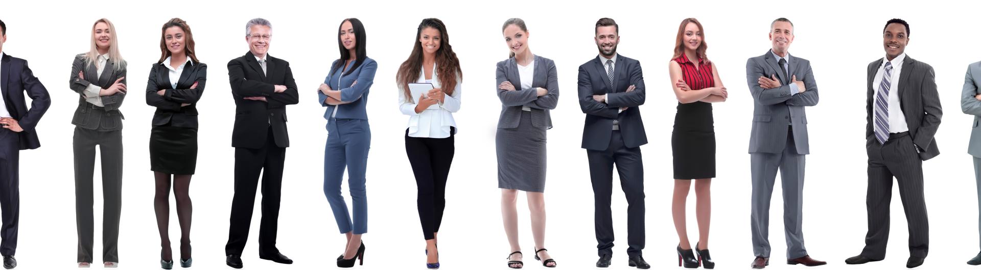 Business People standing in a row