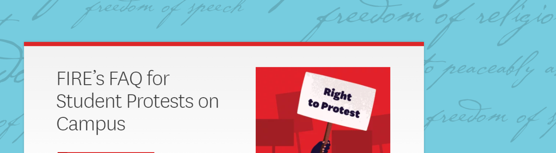 FIRE’s FAQ for Student Protests on Campus