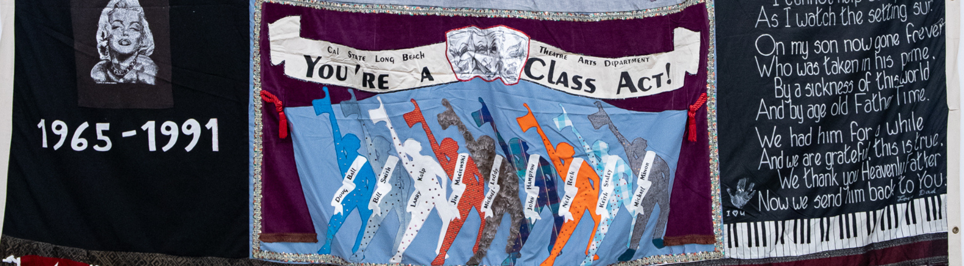 drag show banner aids memorial quilt detail