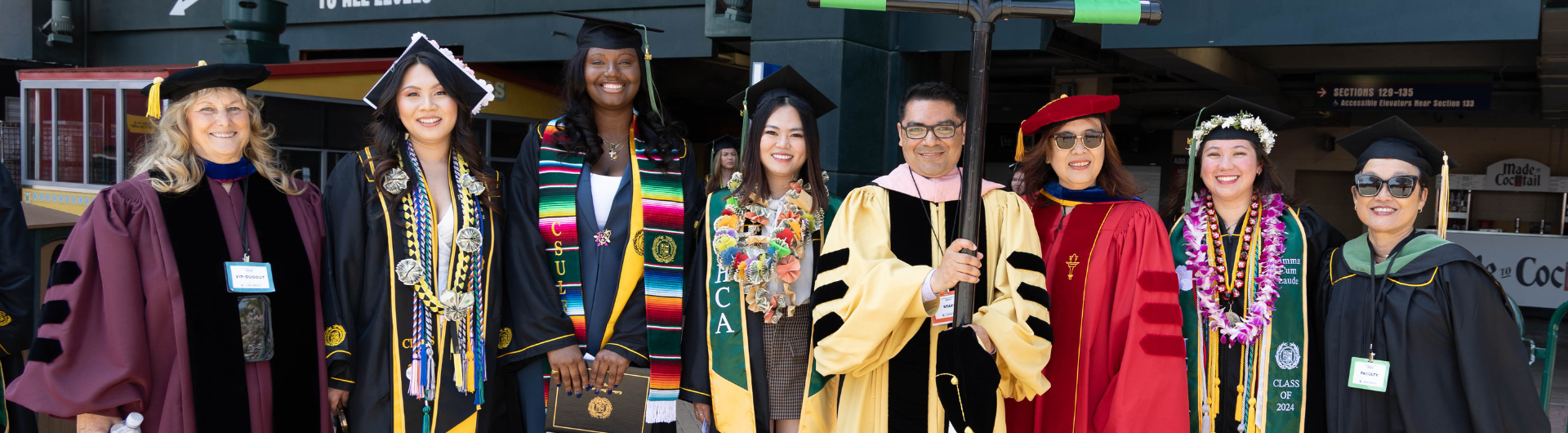 students at graduation