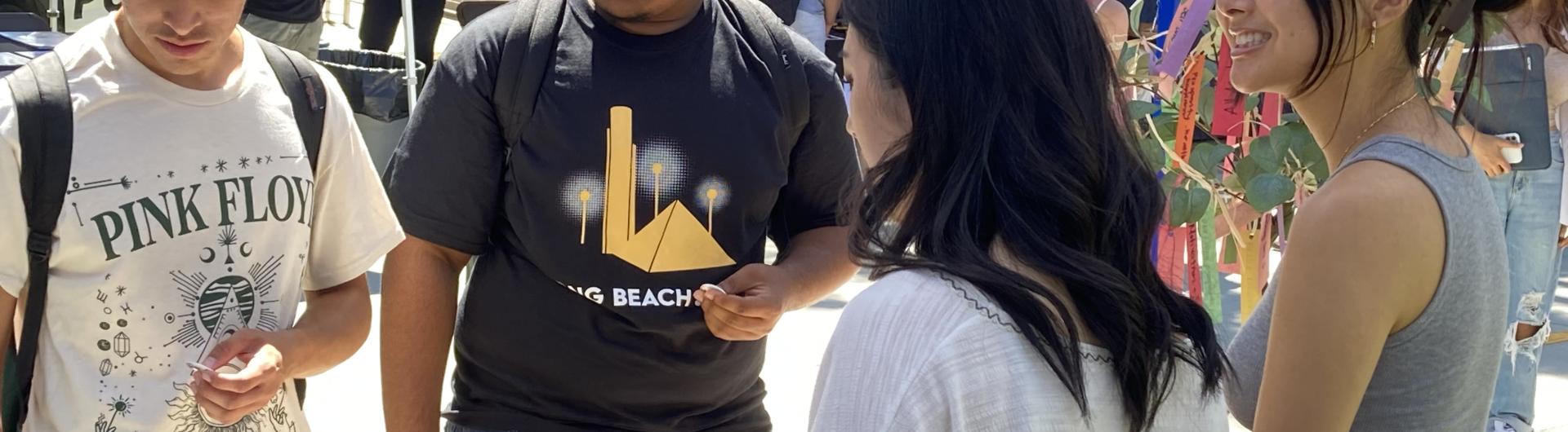 Students tabling at an on campus event