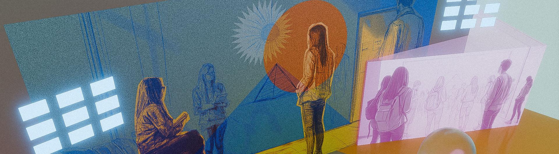 An illustration depicting people involved in a counseling session.