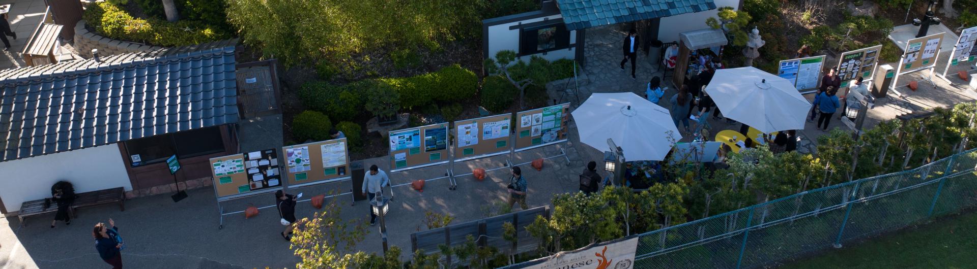 Drone image of Japanese Garden