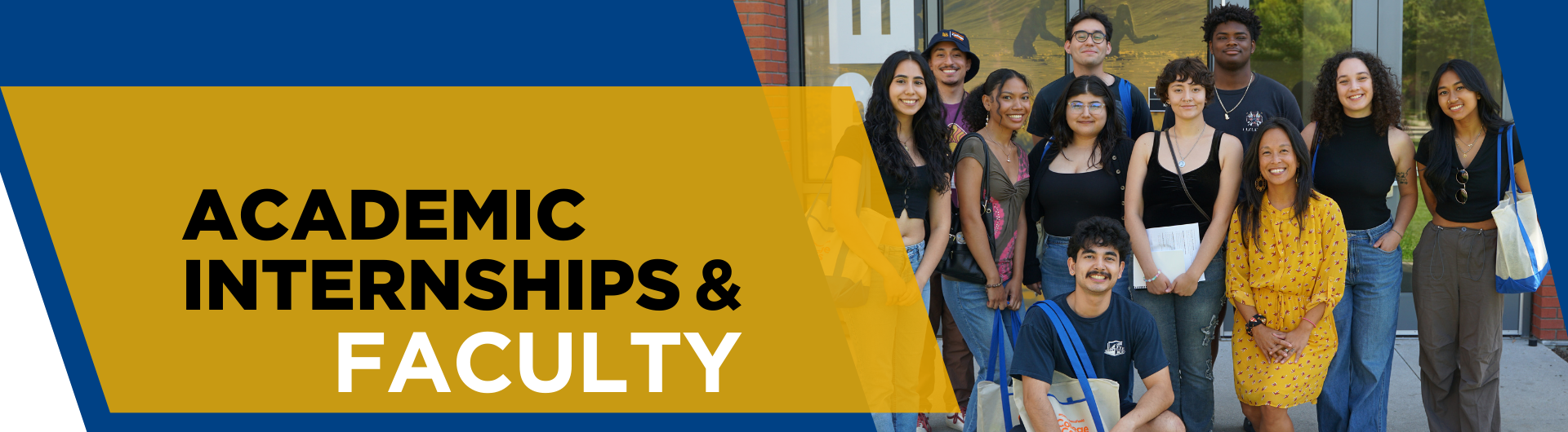 group of students with a faculty mentor
