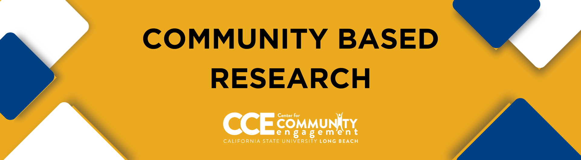 community based research banner, no images