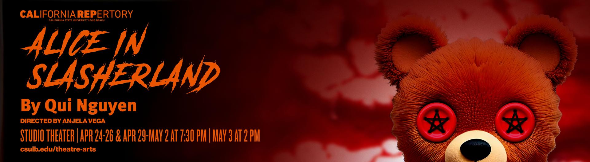 Alice in Slasherland Info and Bear Graphic